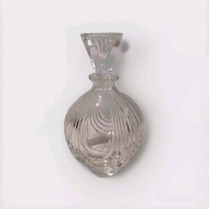 Royal Crystal Rock Magnolia Round Perfume Bottle And Stopper Blown Glass